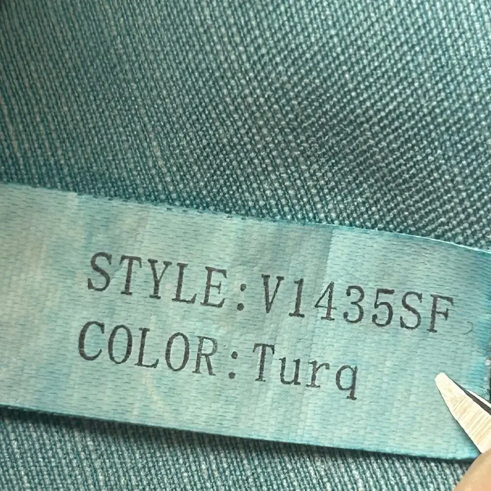 Ryan Michael men's silk linen blend turquoise snap button western shirt XL - Picture 11 of 12